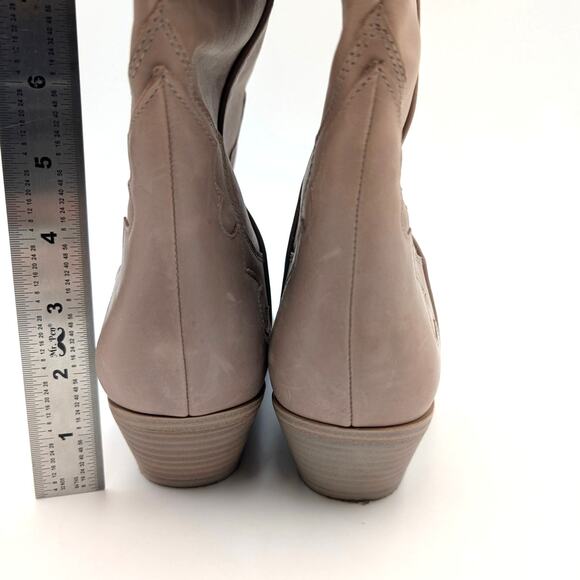 Marc Fisher Hilaria Pointed Toe Western Boots Women's Taupe Size US7.5M EU38 - Picture 5 of 13